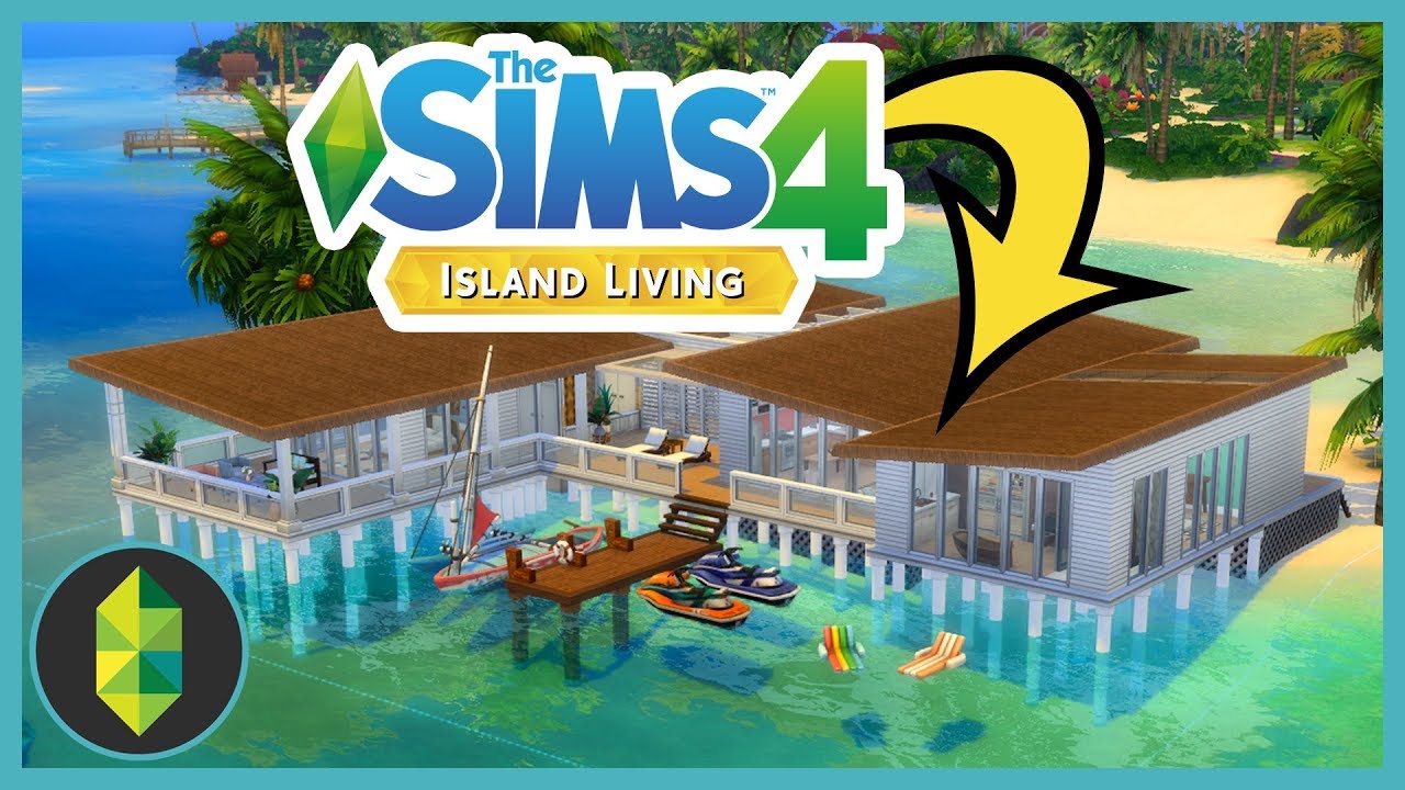 Building a beach house over the ocean in The Sims 4 Island Living!