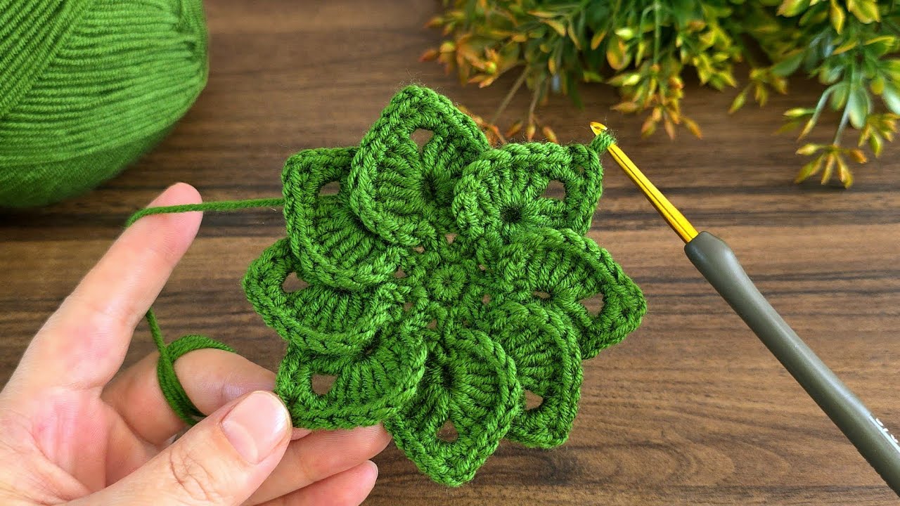 Woww!. 🥰 How to Make a 3D Flower Motif | Easy and Stylish Crochet Tutorial
