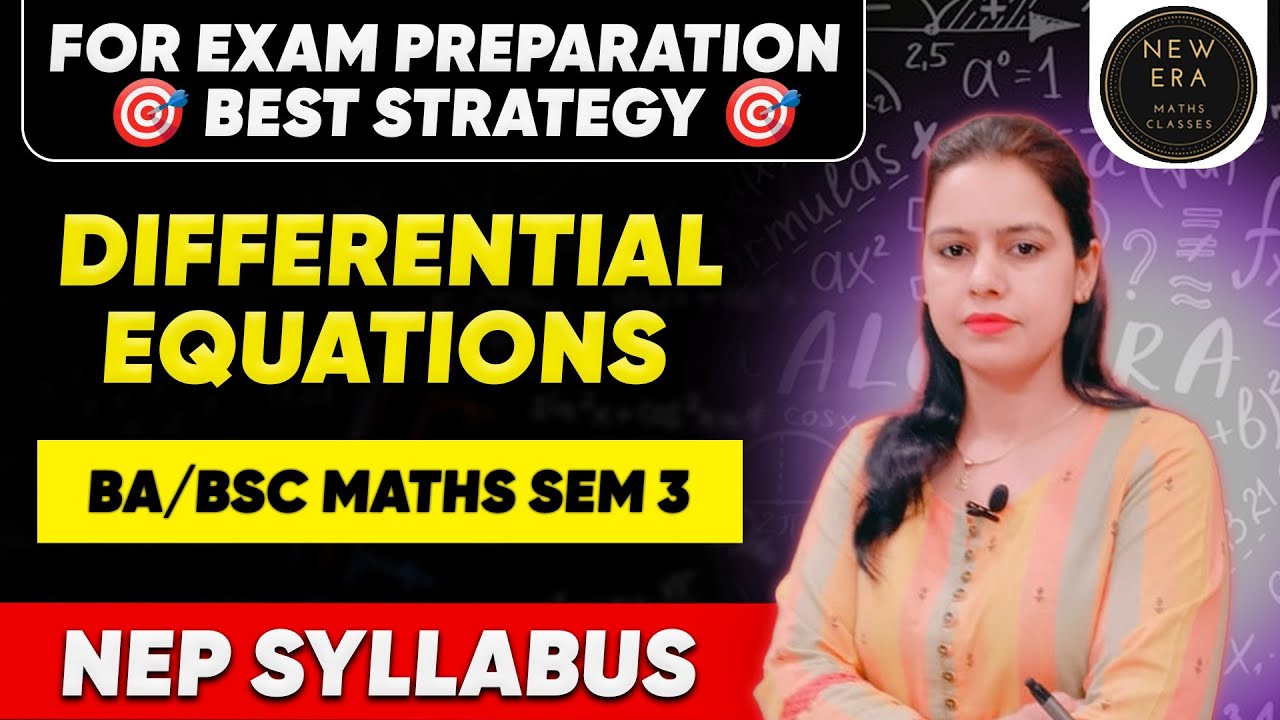 How to Crack Re-appear in Differential Equations | BA/BSc Maths | NEP syllabus | New Era Maths 