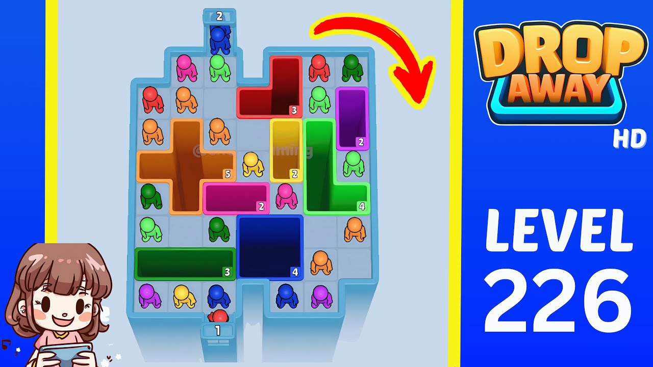 Drop Away Level 226 Solution Walkthrough
