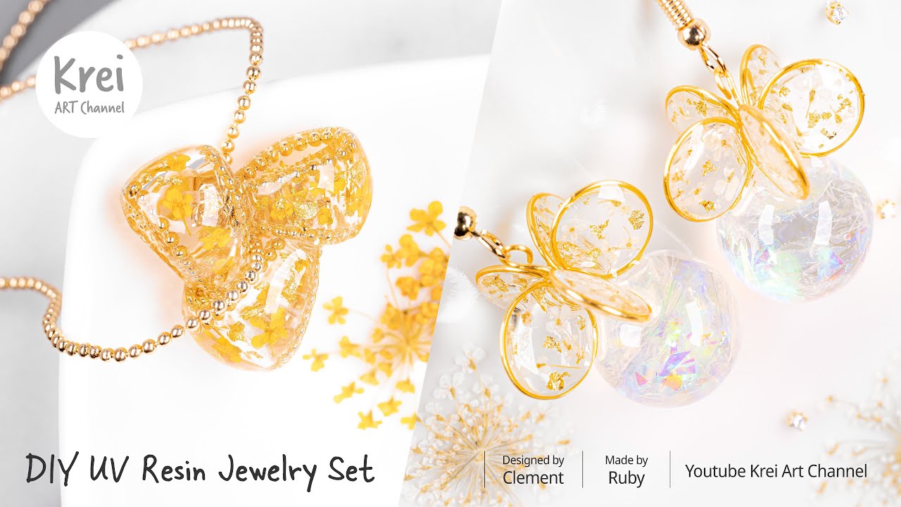 【UVレジン】夢のようなエレガントなアクセサリー制作〜♪ UV Resin - Creating Dreamlike Elegant Accessories！