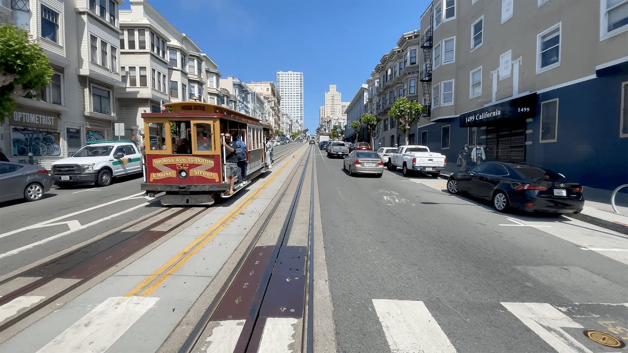 San Francisco Cable Car Ride - Front POV