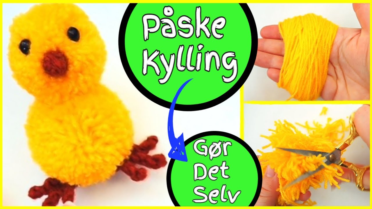 HURTIG Påskepynt 2022 | Pompon Påske Kylling