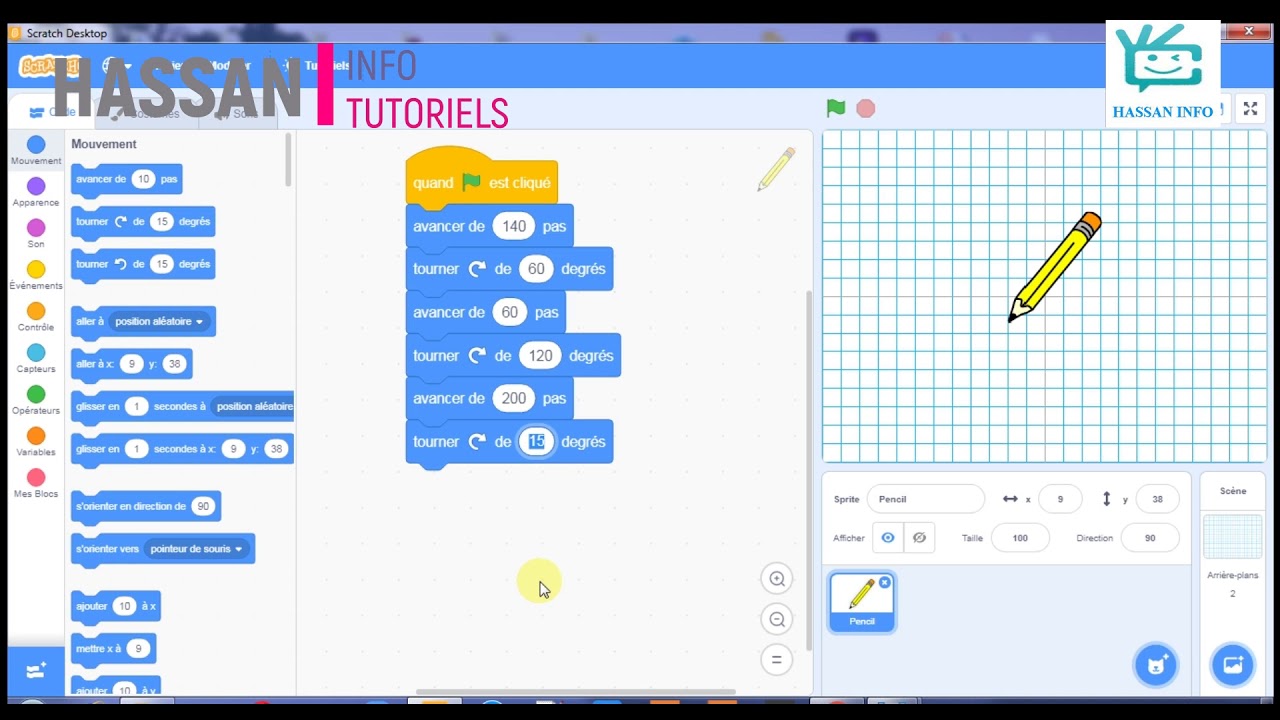 Comment tracer forme géométrique Trapèze sur SCRATCH 3