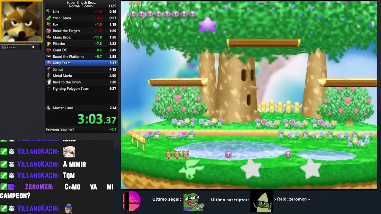 Super Smash Bros N64 (Emulator) Normal 3-Stock Fox PB