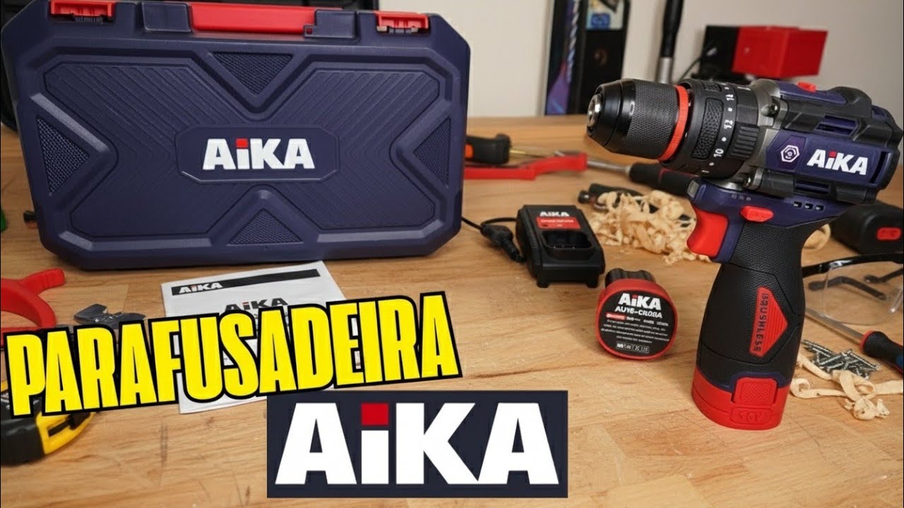 A MELHOR SURPRESA! Furadeira e Parafusadeira AIKA 16.8V Brushless: Vale a pena?