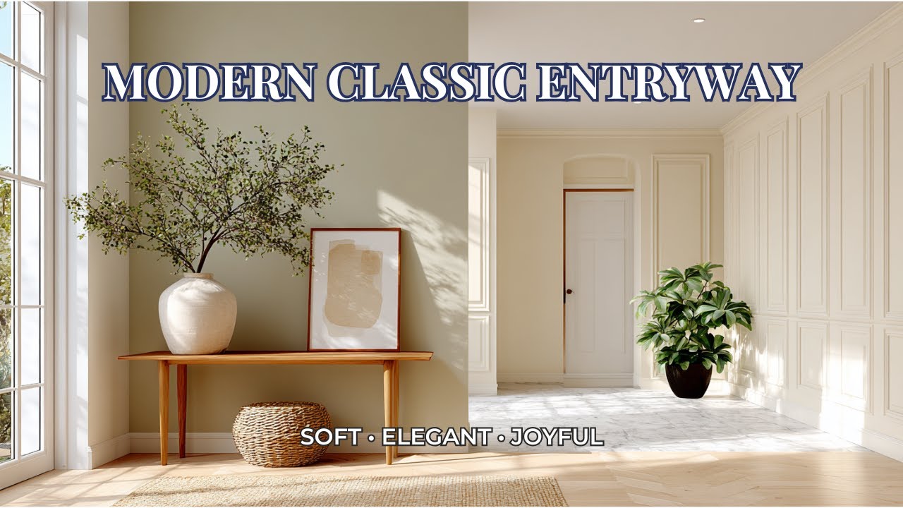 Anna Louisa Modern Classic Entryway Tour | Calm Color Palettes & Polished Seasonal Decor