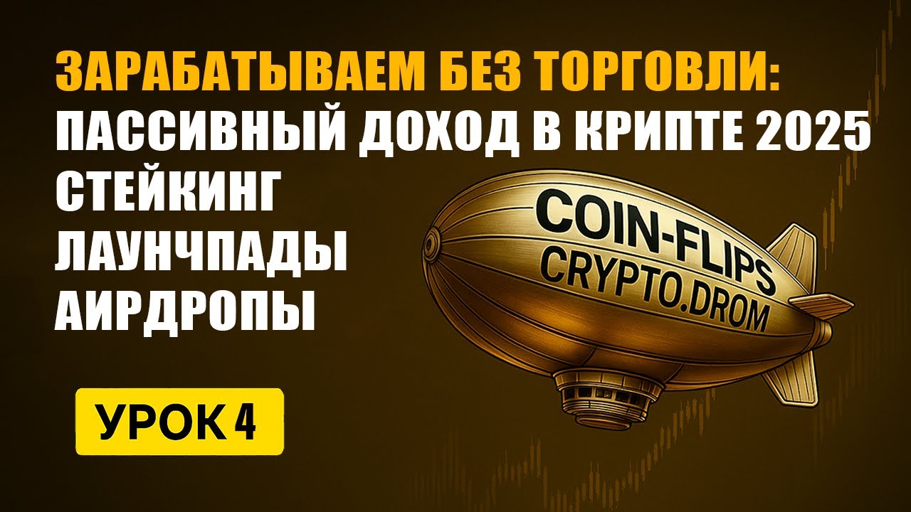 Урок 4. Зарабатываем без торговли: Пассивный доход в крипте 2025 – стейкинг, лаунчпады, аирдропы