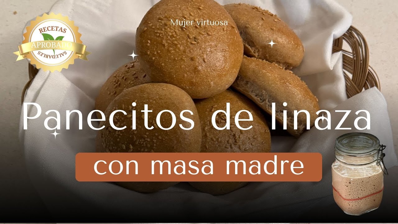 Panecitos de linaza, un deleite saludable. Con masa madre la mejor opción.