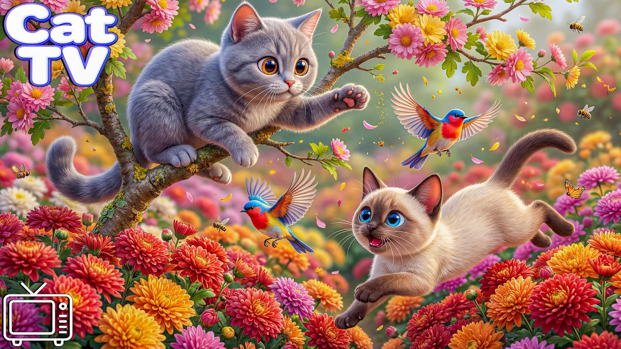 Cartoon for Cats: Interactive Cat TV to Stimulate & Keep Your Cat Happy Home Alone - Videos for Cats