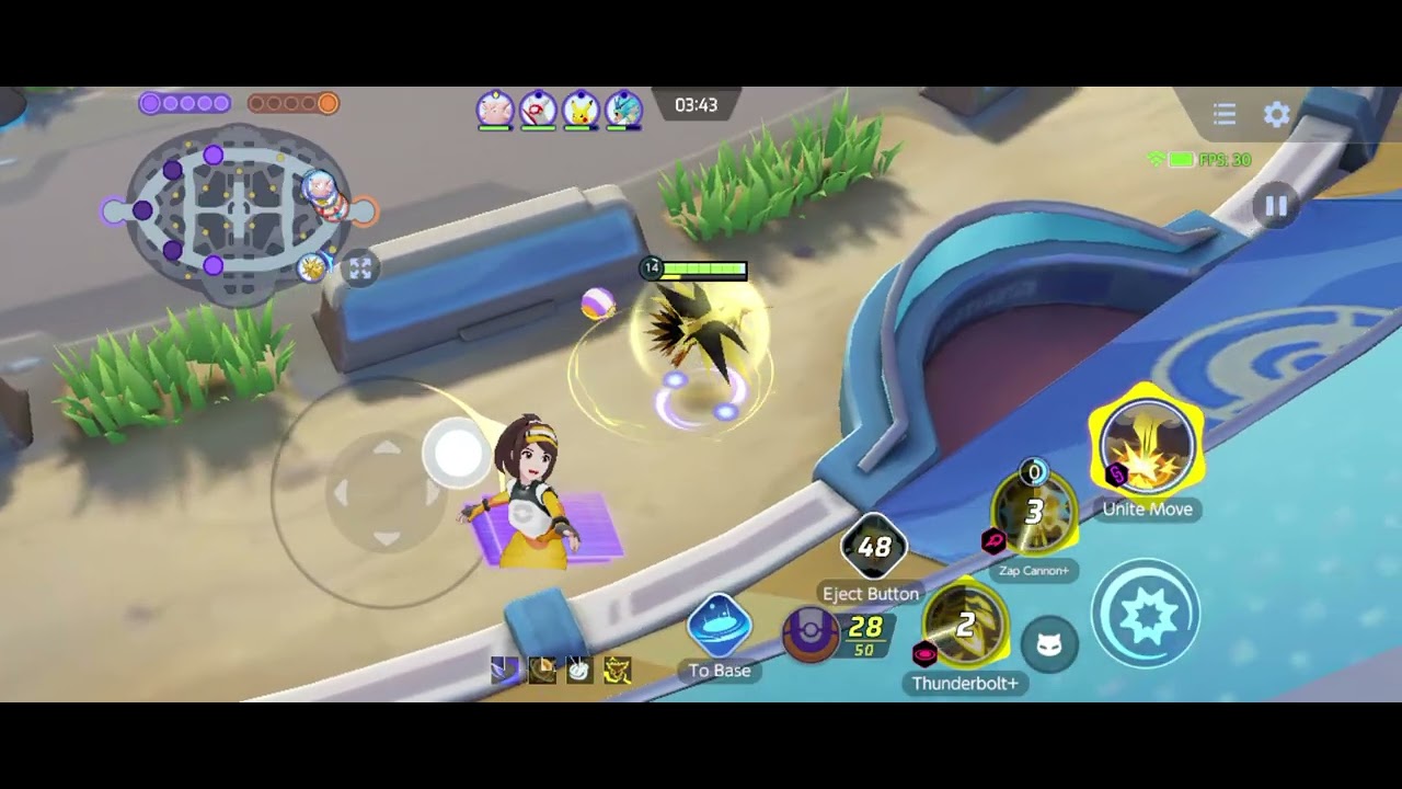 Zapdos pokemon unite mobile gameplay update