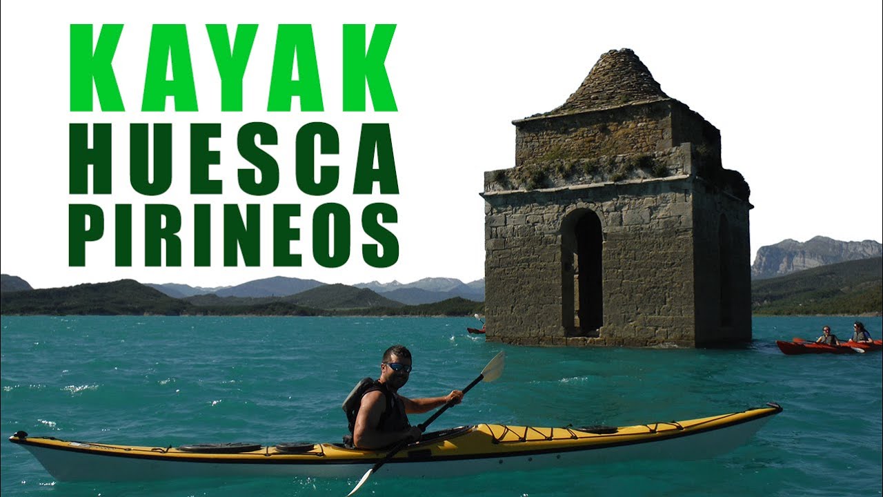 Kayak Huesca en Ainsa. 🚣 Excursiones en Kayak en los Pirineos. Canoas y Piraguas en embalse Mediano.