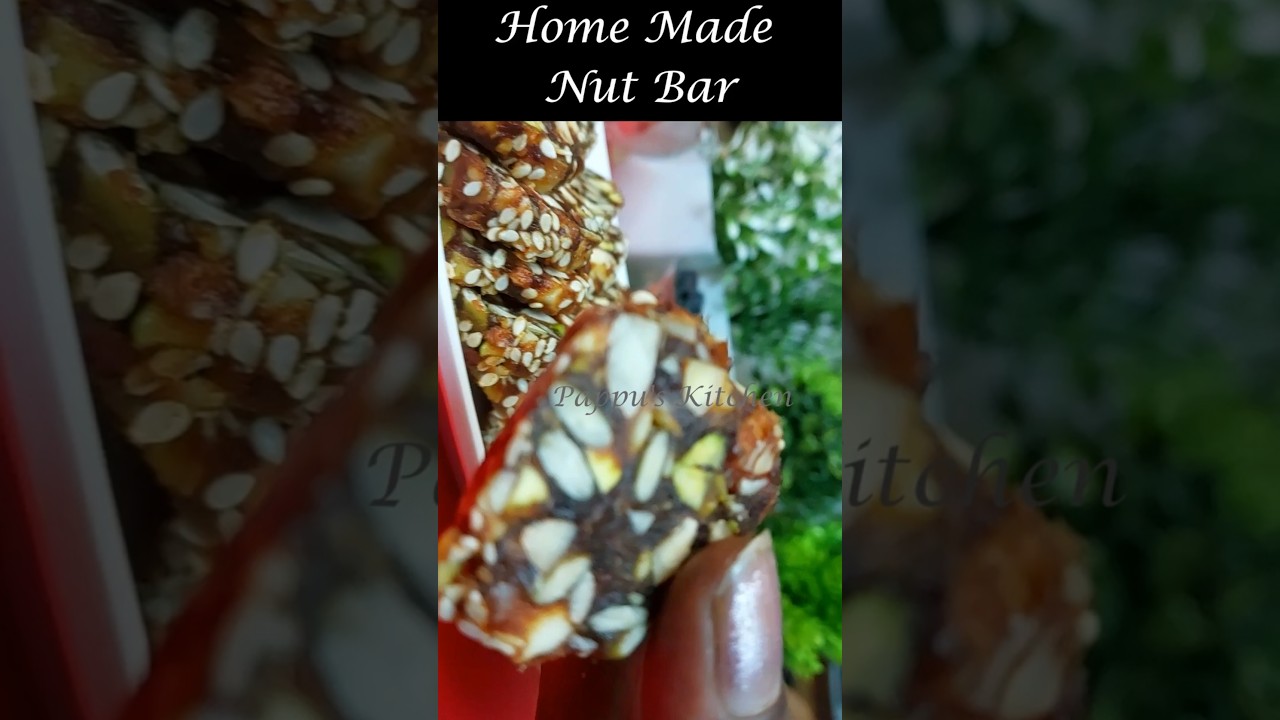 |HOME MADE NUT BAR| PROTEIN BAR|SIMPLE NUTRITIVE SNACK|  