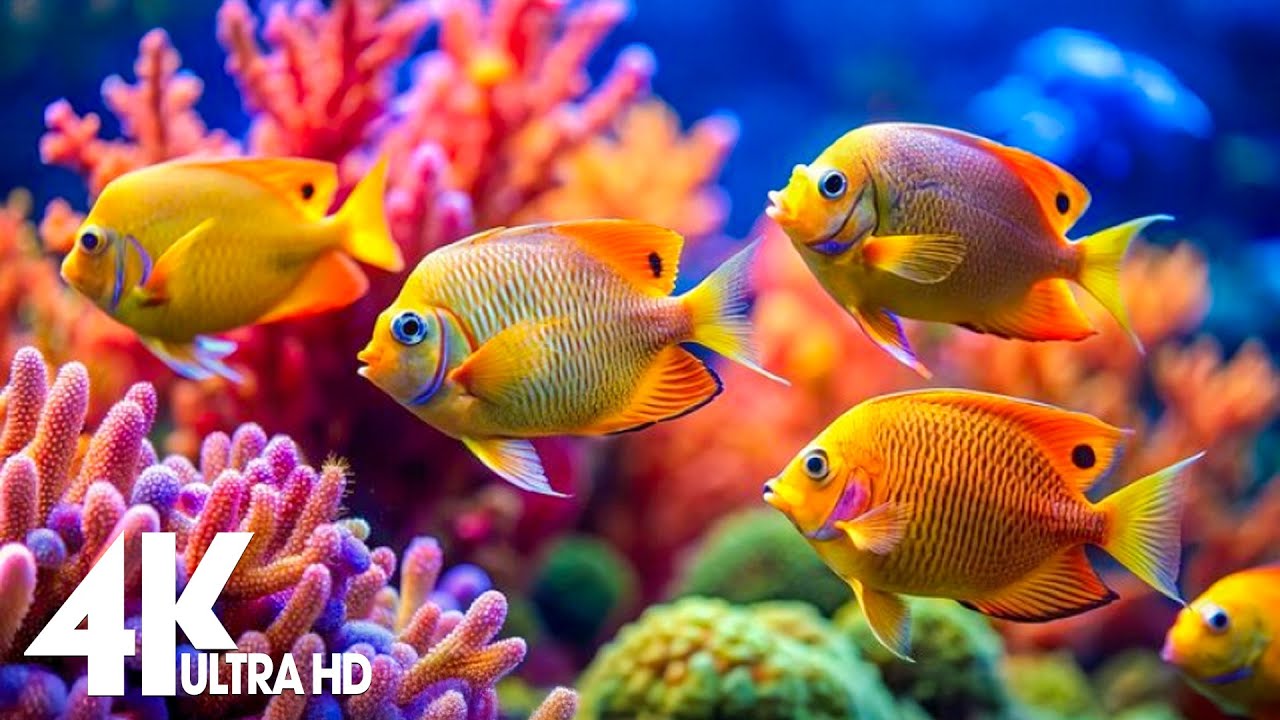 Underwater Wonders 4K - Dive Into the Best Aquarium & Explore Sea Animals in The Best 4K ULTRA HD