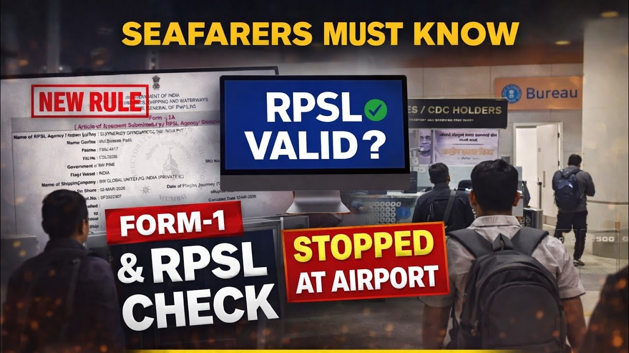 Seafarers Must Know This Form 1 & RPSL Verification Rule by DGS | Before Joining Ship