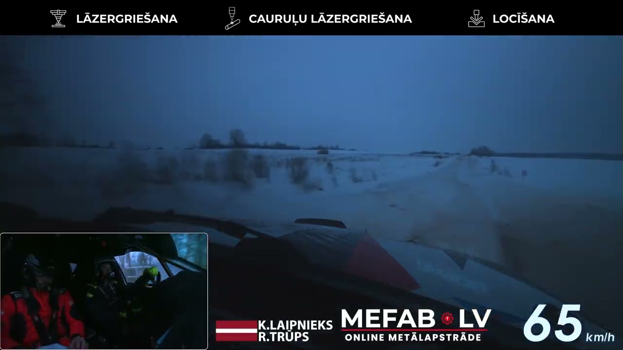 Rally Sarma 2026 SS-7 Gulbenes novads - Te rodas Onboard K.Laipnieks/R.Trūps