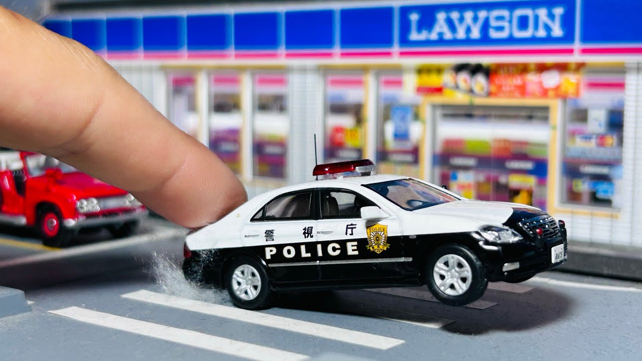 【総集編】ミニカーパトカー＆消防車出動記録！！コマ撮り緊急出動