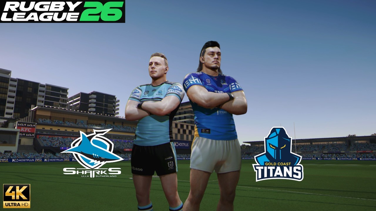 NRL 2026 | SHARKS v TITANS | Round 1 | PC 4K Gameplay Rugby League 26