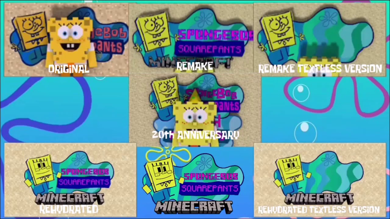 SpongeBob Theme song in Minecraft comparison