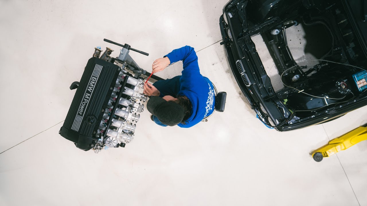 it's finally ready to go in the car, bmw e30 s52 swap!