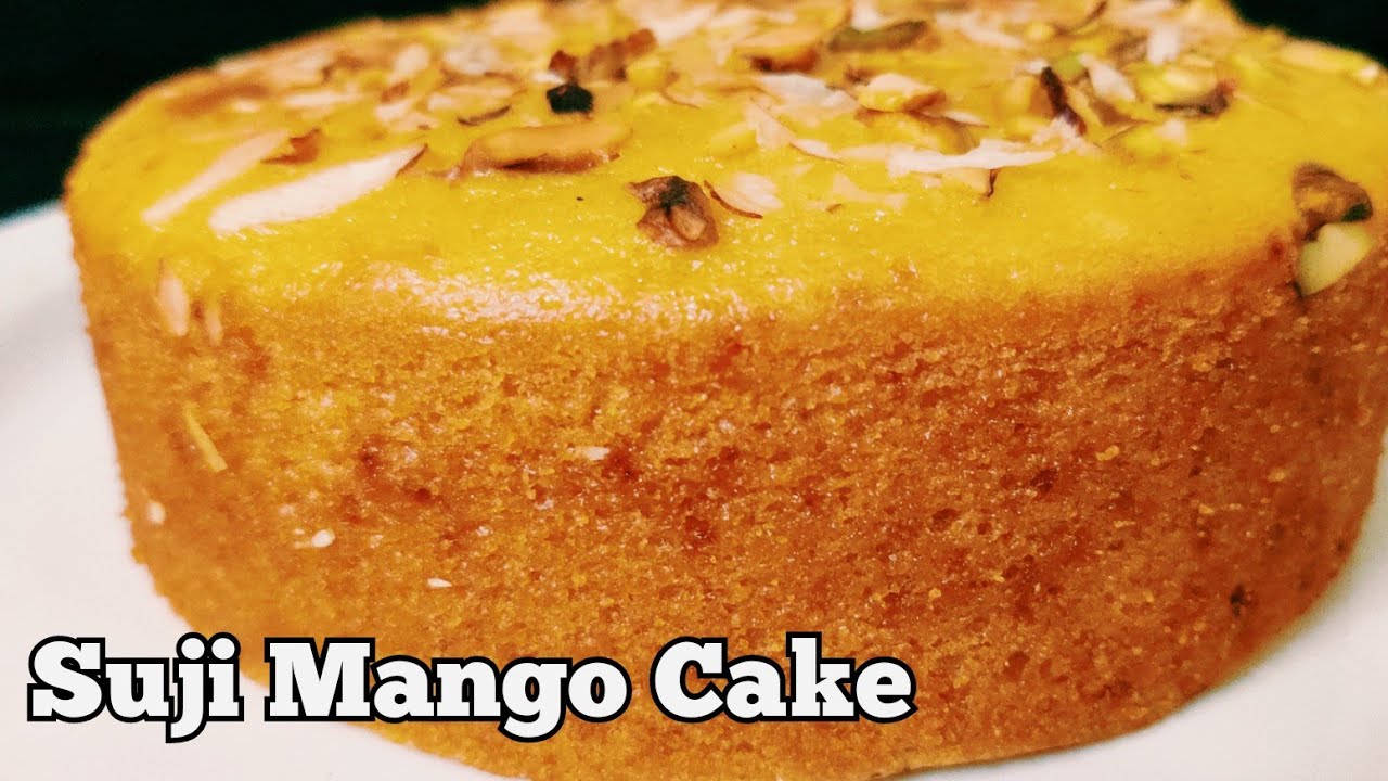कम खर्च मे बिना बिगडे परफ़ेक्ट केक|Suji Mango Cake|Eggless Mango Cake without Oven,Maida, Butter,Curd
