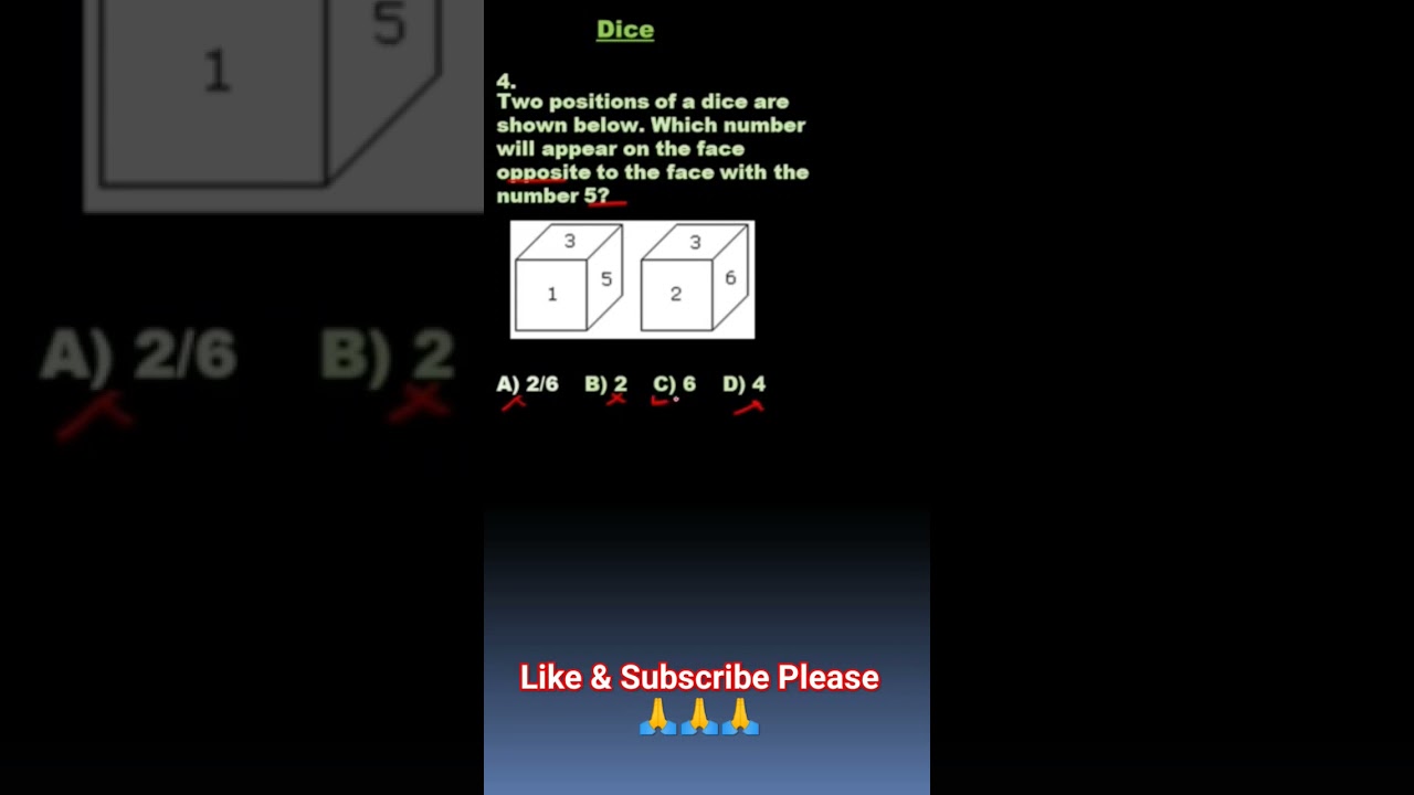 Dice-Based Verbal Reasoning for Government Jobs: Q.4 
