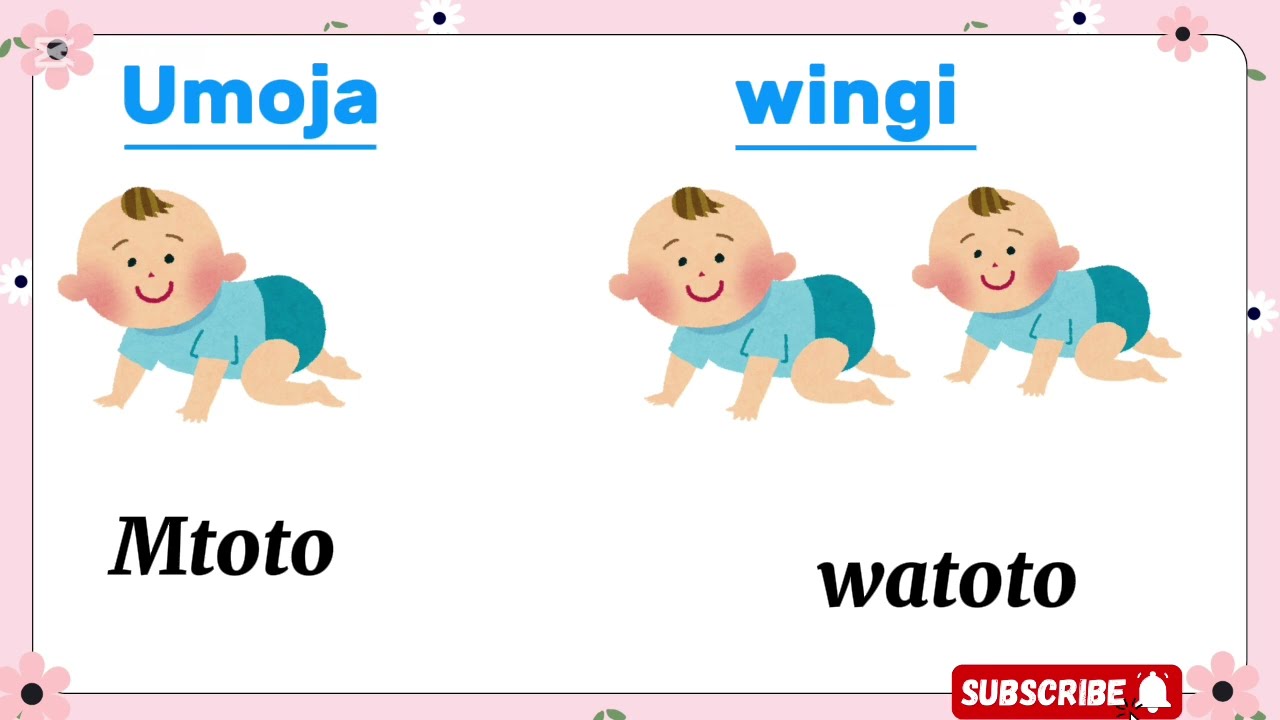 Umoja na wingi| Jifunze Kiswahili kwa Watoto | Somo la Chekechea na Shule ya Awali