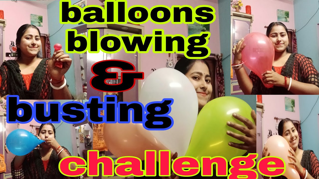 ||Balloons blowing & busting or chutki||balloons blowing & busting challenge||@etika lifestyle