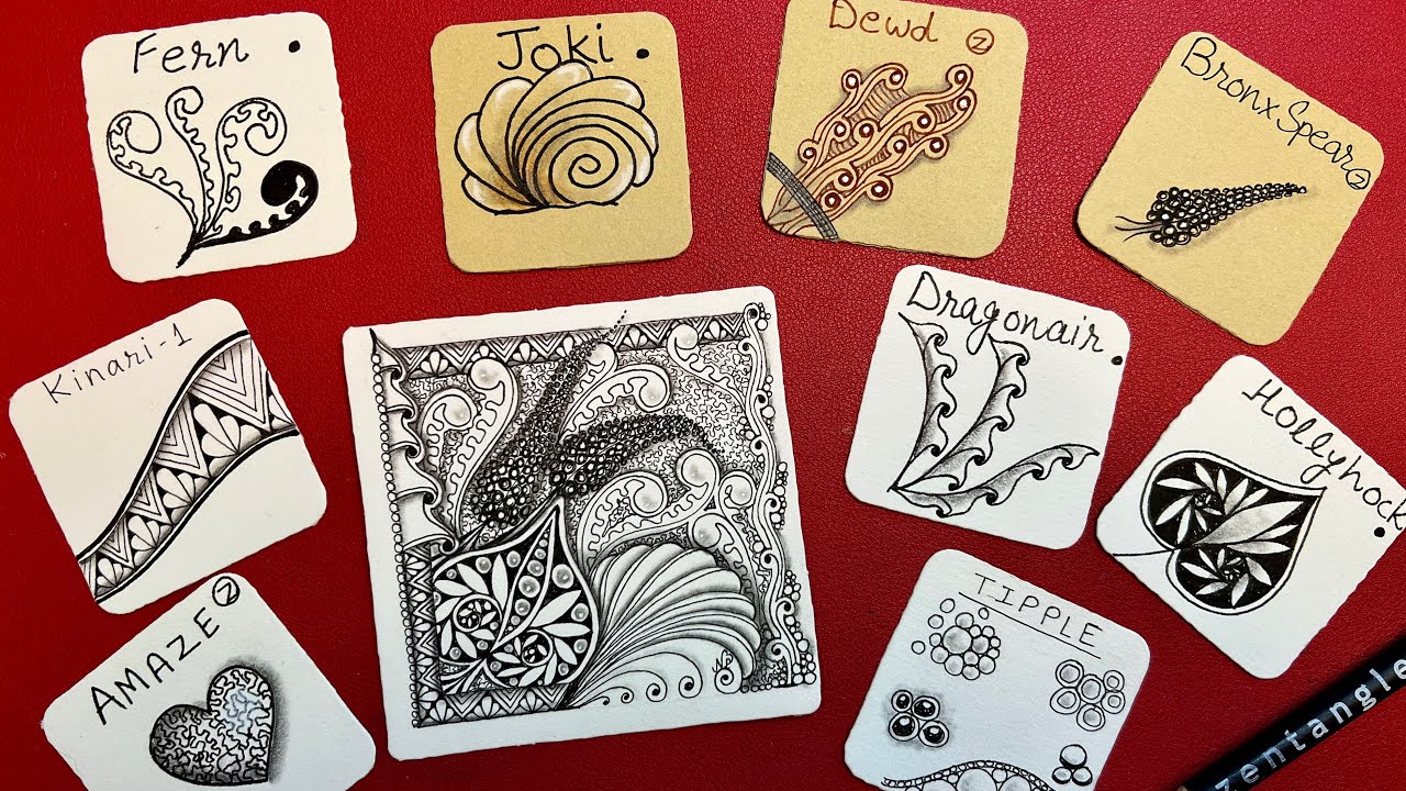 Zentangle - Let's Tangle Together #58 - Draw with  CZT