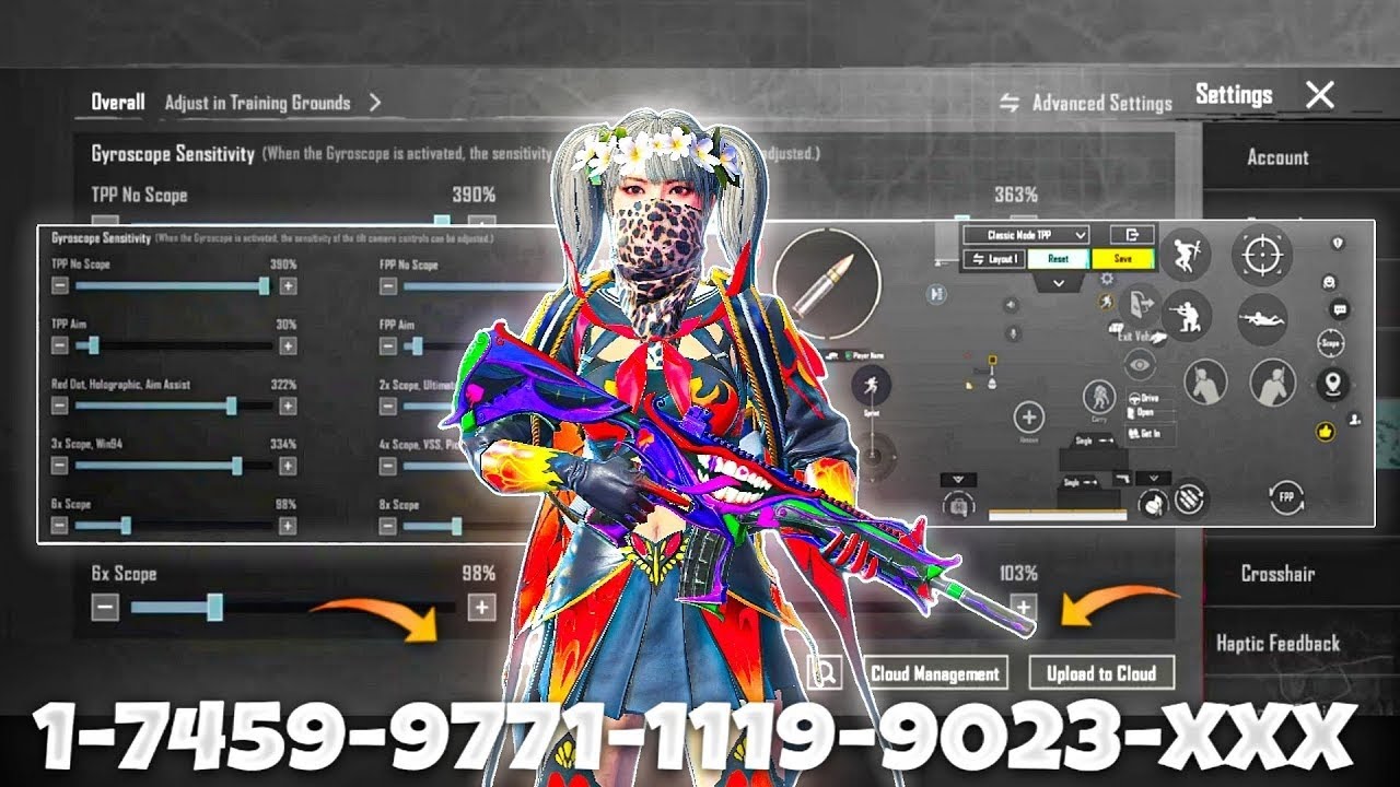 NEW UPDATE 4.2 BEST SENSITIVITY CODE + CONTROL SETTINGS BGMI/PUBG MOBILE