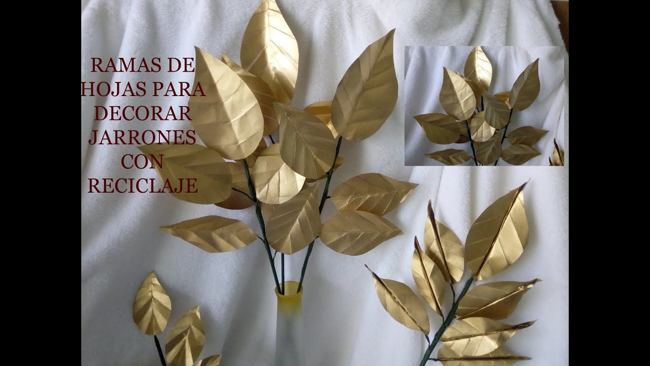 RAMAS NAVIDEÑAS/COMO HACER RAMAS  FLORES DE PAPEL PARA DECORAR TUS JARRONES EN CUALQUIER OCASION