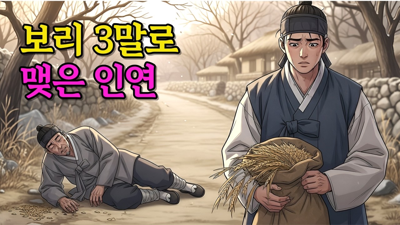 보리 서 말로 살린 인연, 3년 뒤 가난한 청년 앞에 나타난 뜻밖의 순간 | 야담 • 민담 • 전설 • 설화 • 옛이야기 • 야사 • 오디오북 • 수면동화