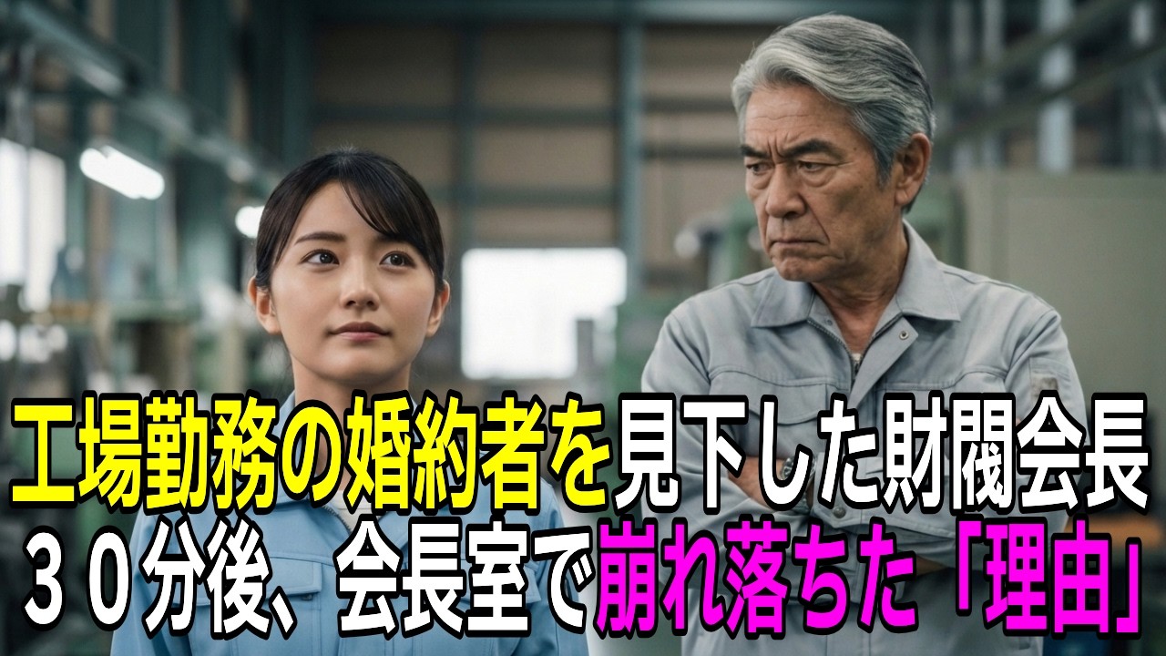 工場勤務の婚約者を見下した財閥会長。30分後、会長室で崩れ落ちた理由【感動する話】【朗読】