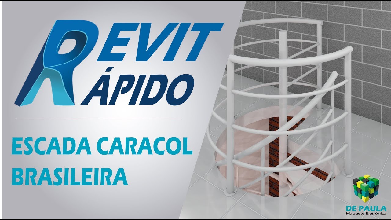 REVIT RÁPIDO - ESCADA CARACOL BRASILEIRA