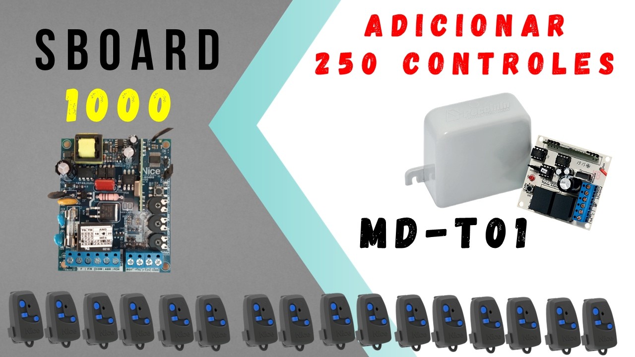 MDT01 como adicionar na placa Sboard 1000 da Nice Peccinin, completo!!!