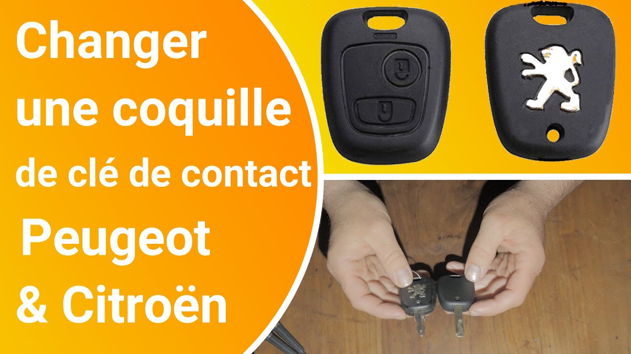 Coquille de clé de contact Peugeot et Citroen : Change a PSA ignition key shell C