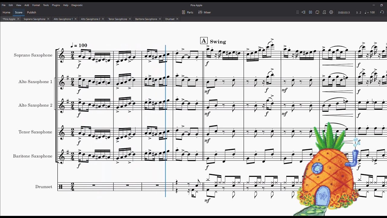 Pineapple Rag Saxtet