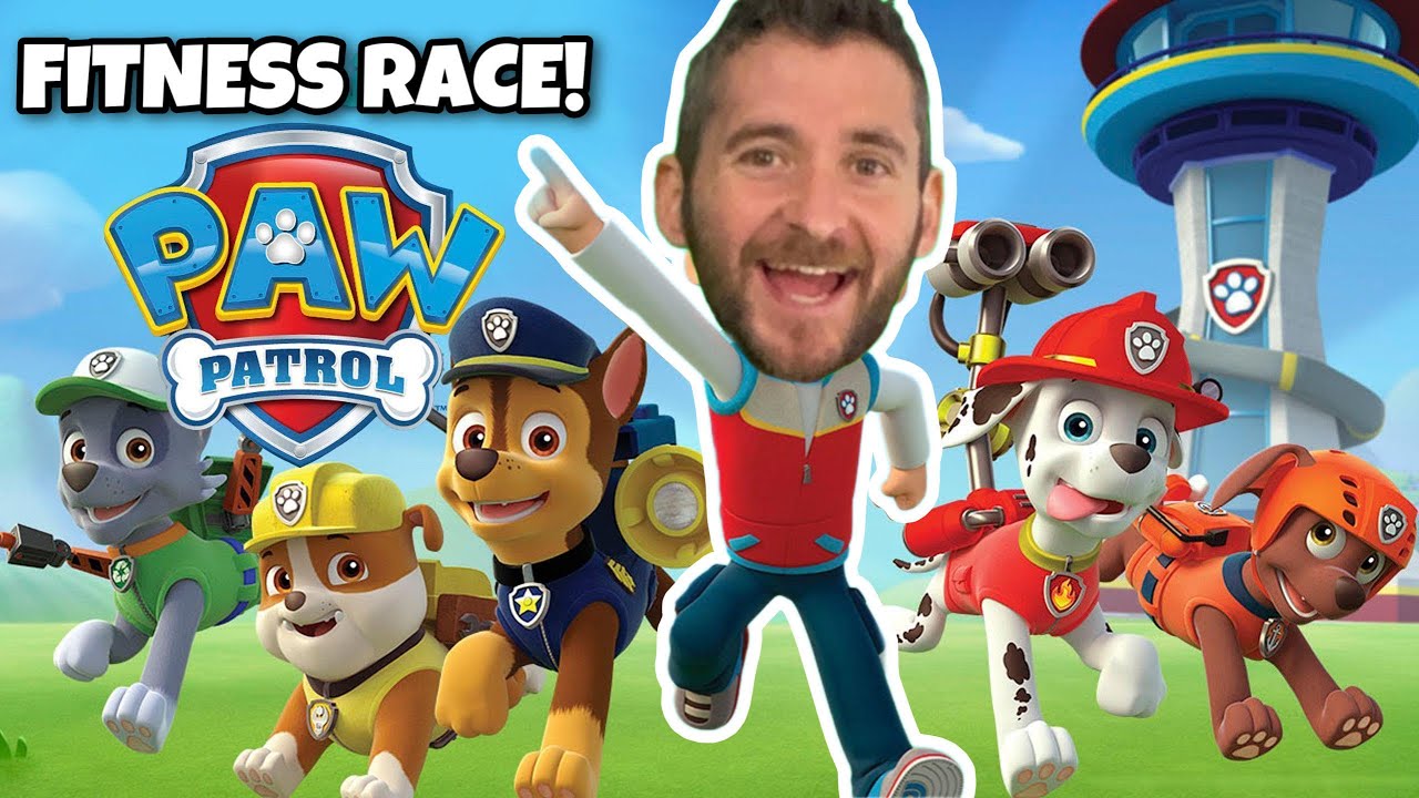 Kids Workout! PAW PATROL RACE! (Video Game Exercise for Kids)