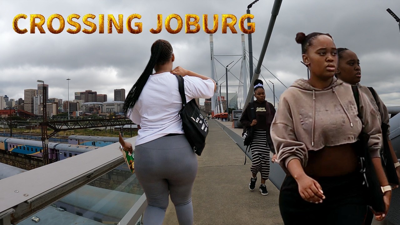 Braamfontein to Newtown Walk 🇿🇦 | Crossing Mandela Bridge Johannesburg