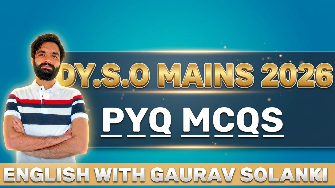 PYQS MCQS | DY.S.O MAINS (127/2024-25) | IN DETAIL SOLUTION OF PYQS | GPSC