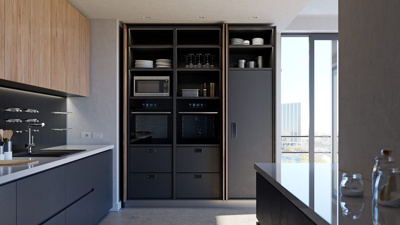 Exedra standard - Pocket door system | Fitting the mechanism to the cabinet
