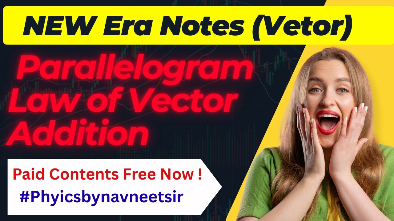 5) Parallelogram Law of Vector Addition 🔥 | Class 11 Physics | JEE & NEET
