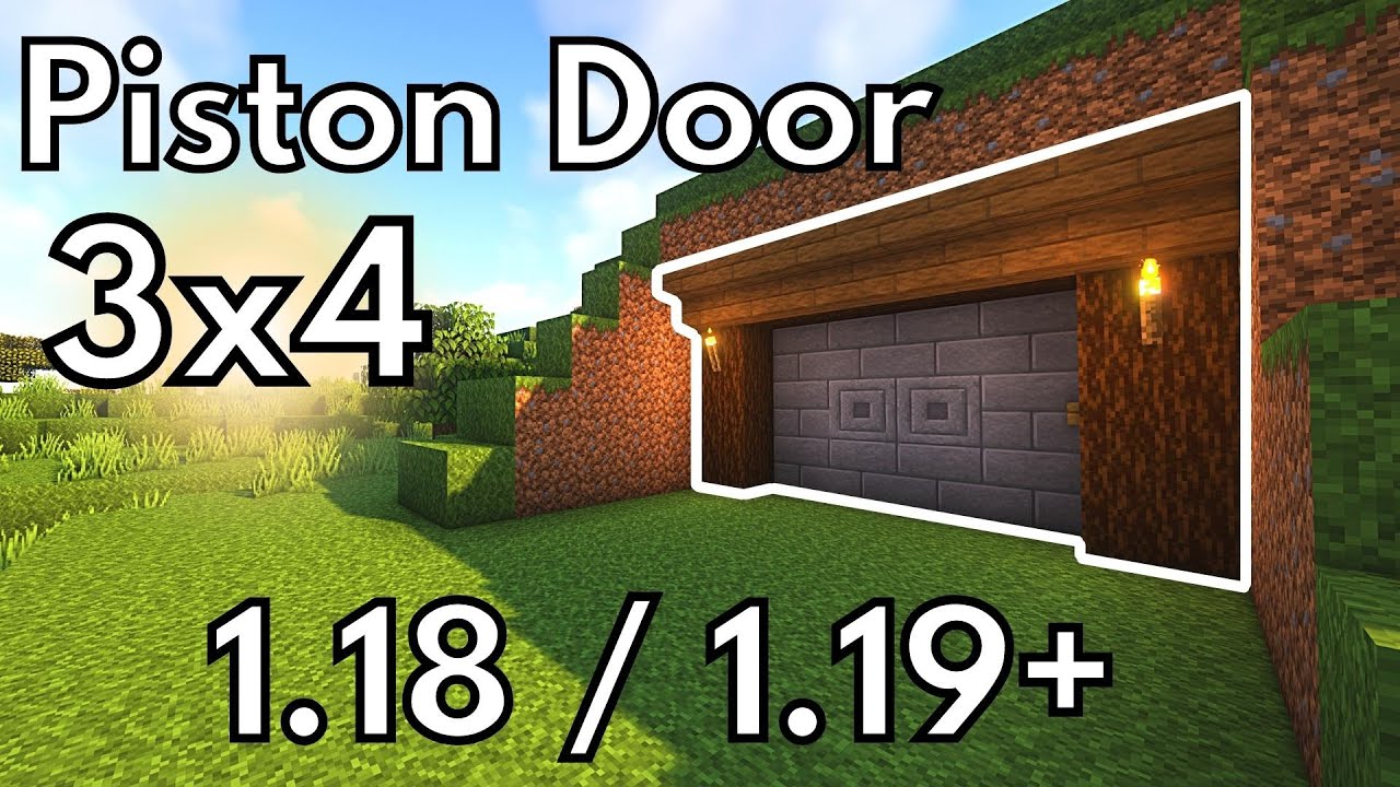 Minecraft Tutorial | 3x4 Piston Door 1.18 | Easy To Build
