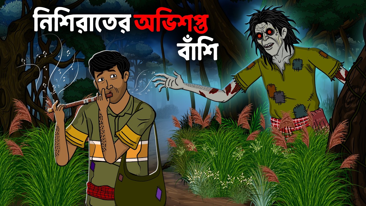নিশিরাতের অভিশপ্ত বাঁশি |  Bhoutik Animation | Bhuter Cartoon | Bengali Horror Cartoon | Bhoutik |