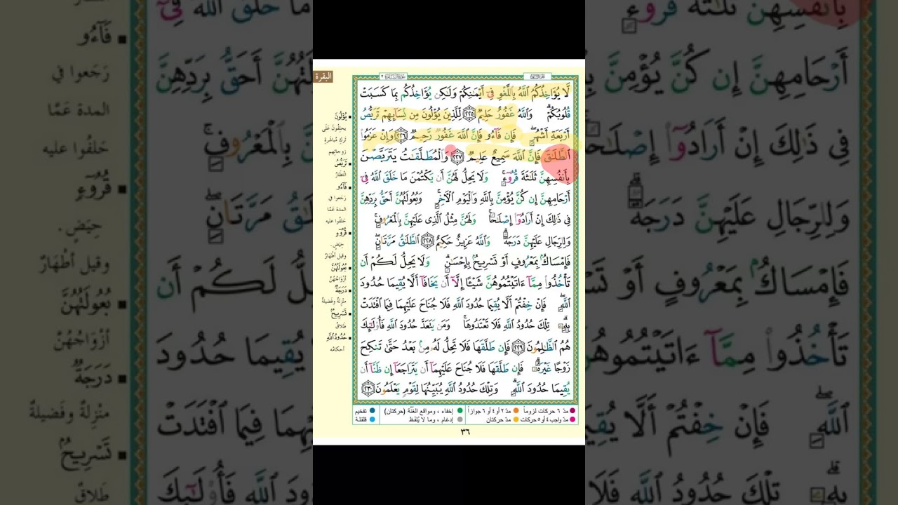 شرح آيات الطلاق في سورة البقرة بطريقة بسيطه جدا تسهل حفظها.