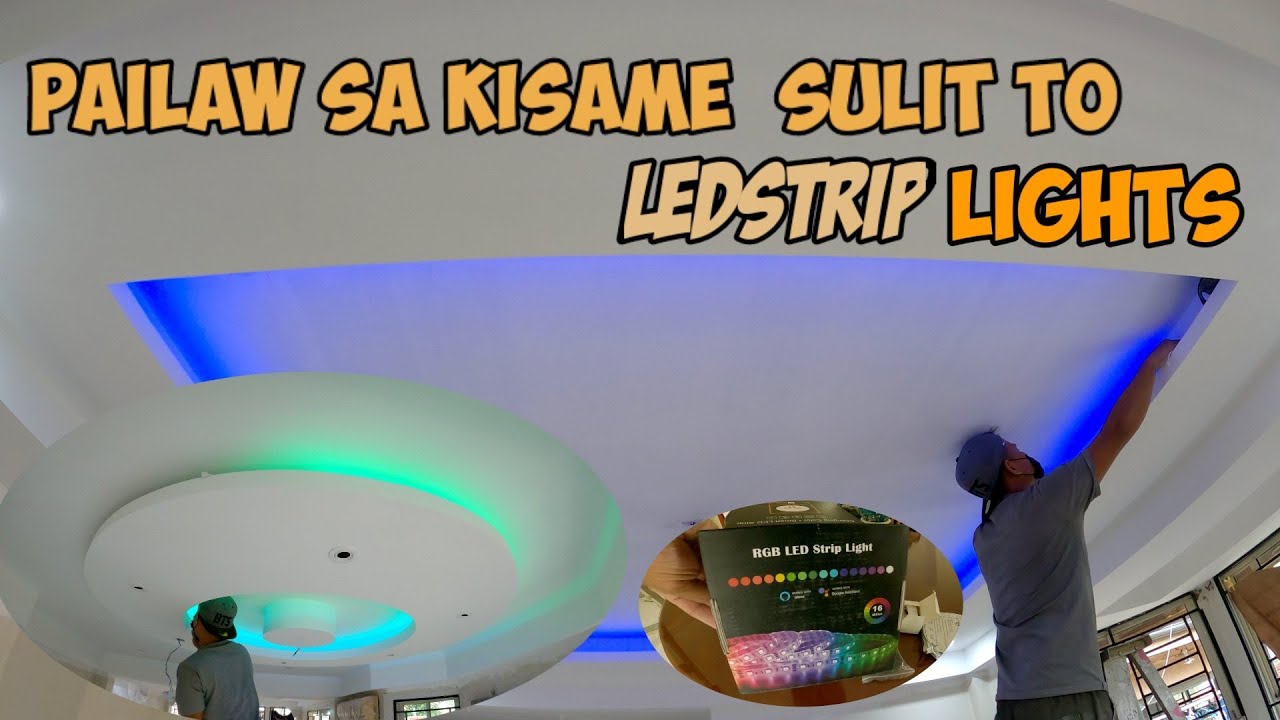paano mag lagay ng pailaw sa kisame ||  led strip lights installation diyprojects ledlights astig