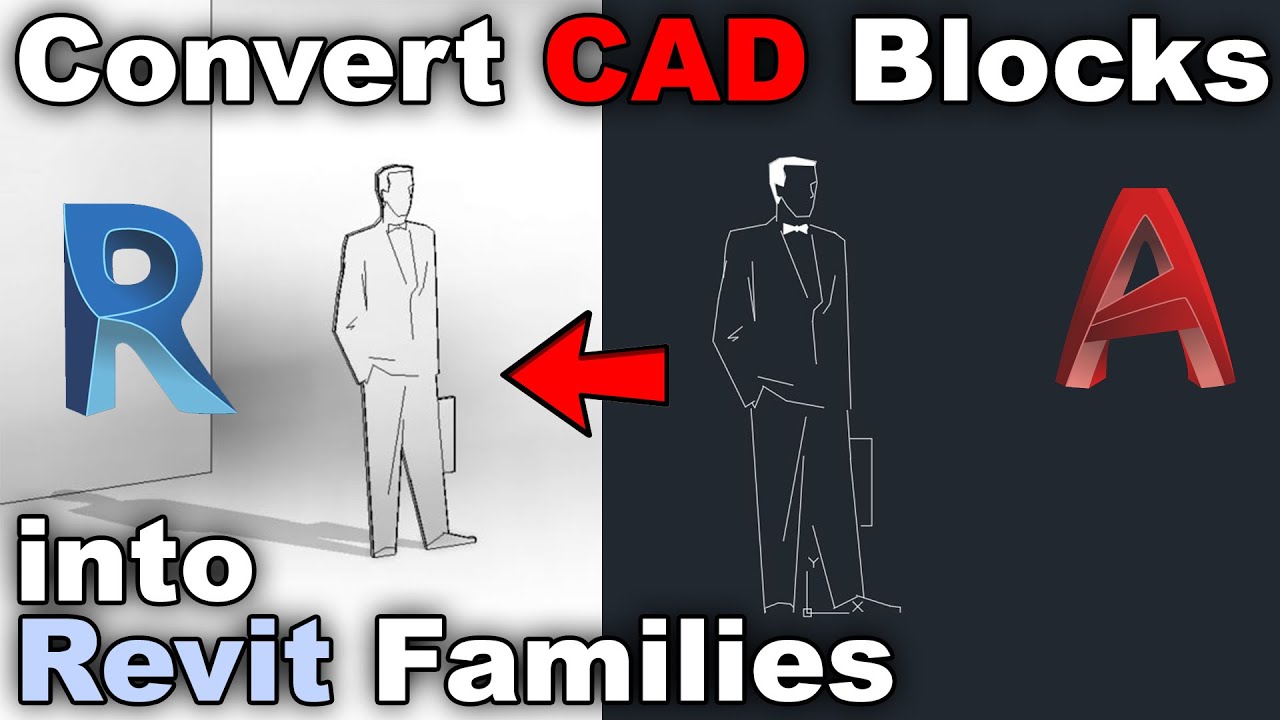 Convert AutoCAD Blocks to Revit Families (2D & 3D) - Revit Tutorial