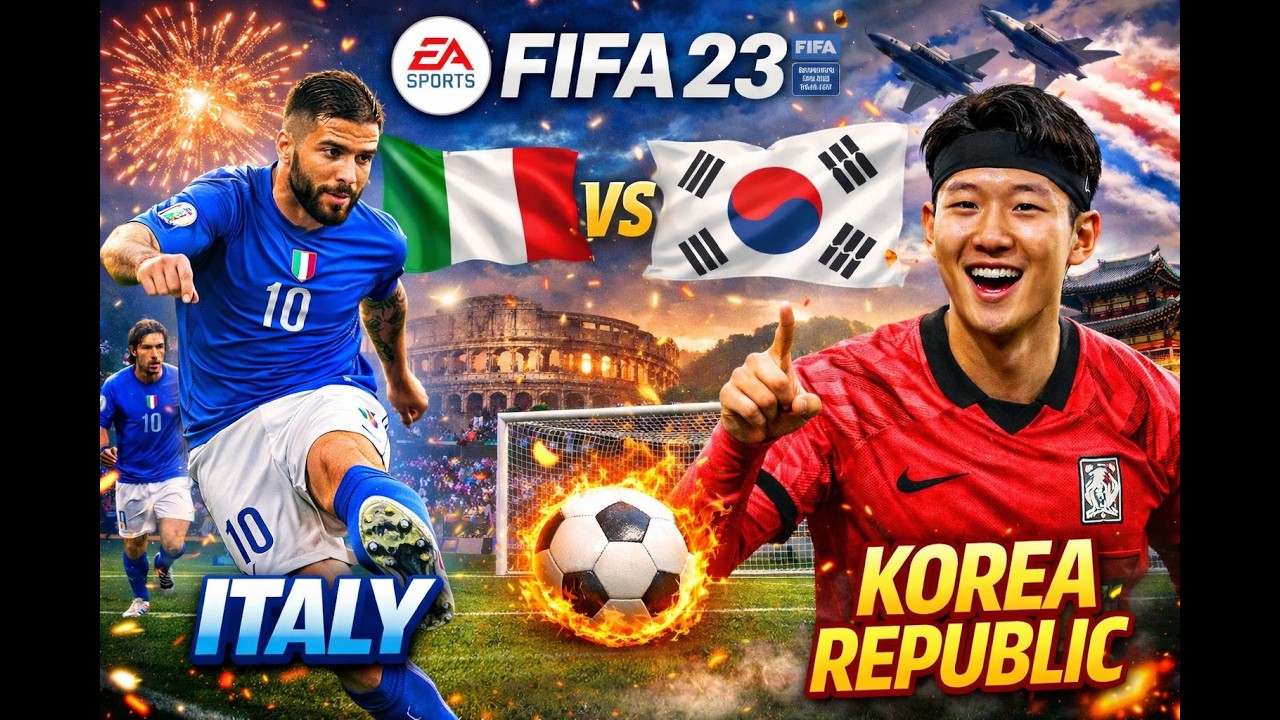 What If Italy Qulafied For The 2022 World Cup? Italy Vs Korea Republic  Full Gameplay And Commentary