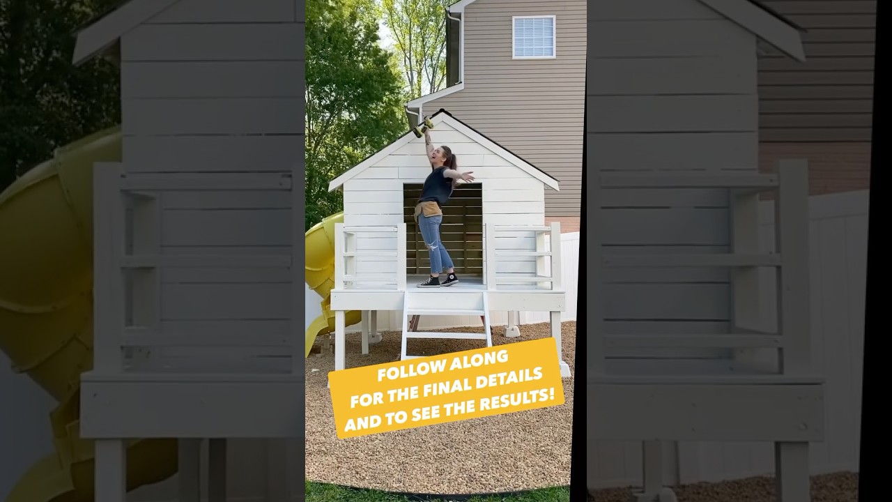 Can&rsquo;t believe this dream became REAL🥹💕 #diy #playhouse #kidsplayhouse #shorts