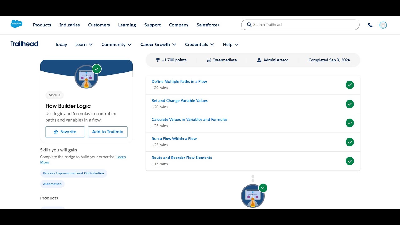 Run a Flow Within a Flow | Flow Builder Logic | Trailhead | Salesforce | Virtual Internship